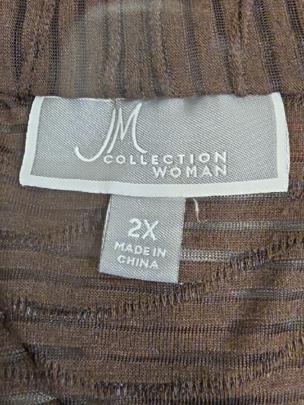 JM Collection Brown Ribbed Open-Front Cardigan - Picture 7 of 8